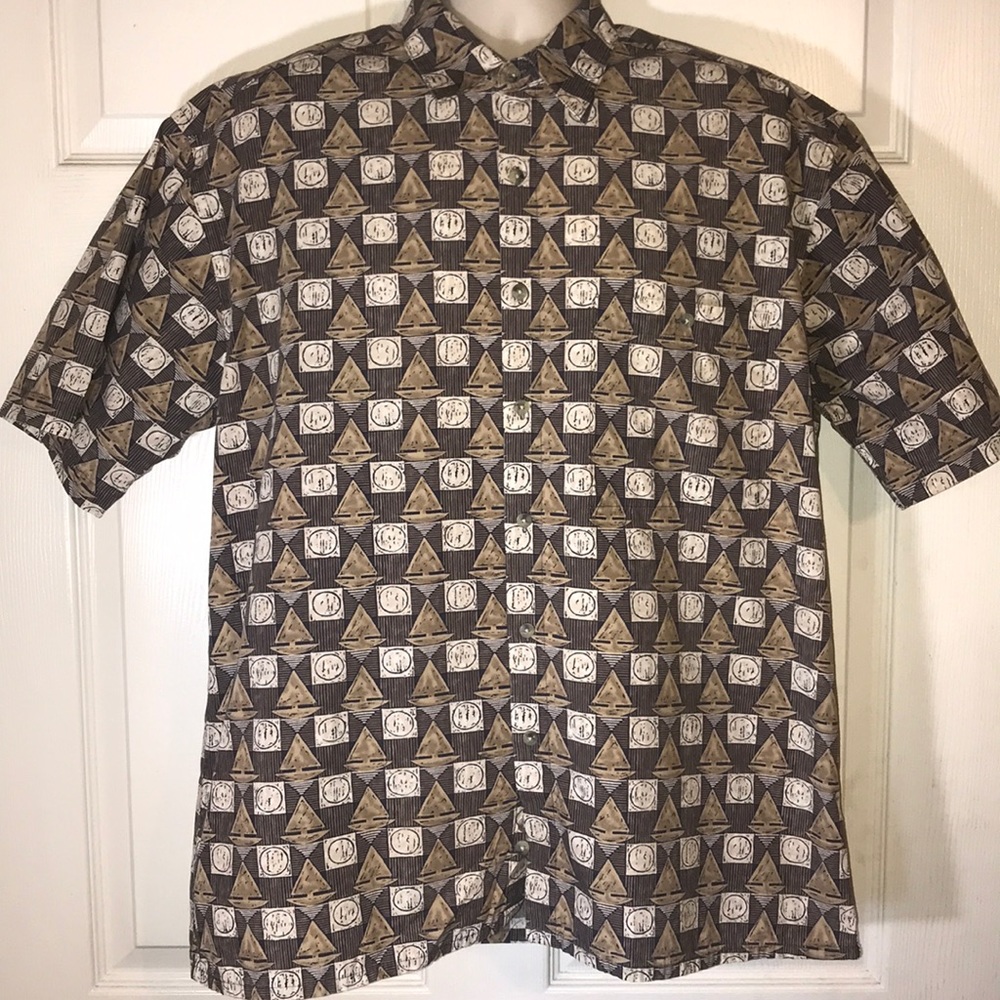 Campia moda Men’s L Short Sleeve button shirt